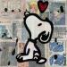 Painting F1 Snoopy love by Marie G.  | Painting Pop-art Pop icons Wood Acrylic Gluing