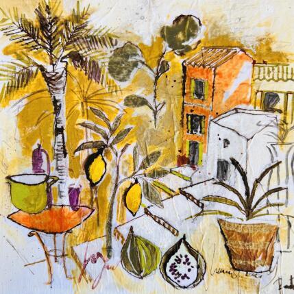 Pintura Citron dorés por Colombo Cécile | Pintura Arte naïf Acrílico, Acuarela, Collage, Ink, Pastel Iconos pop, Paisajes