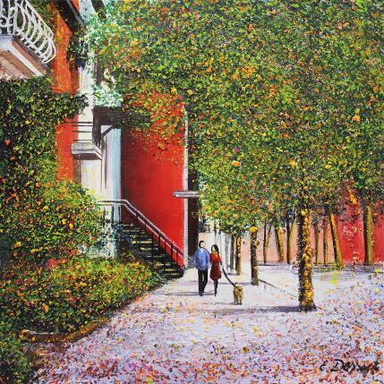 Peinture Tous les trois à Montréal par Dessapt Elika | Tableau Impressionnisme Acrylique, Sable