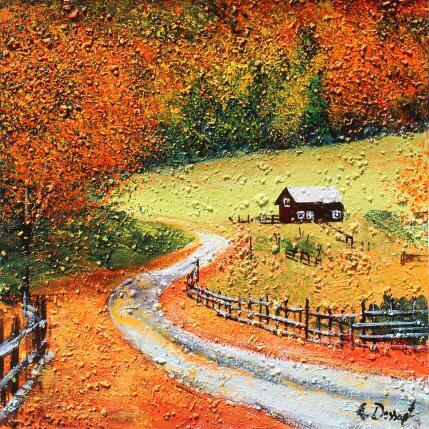 Peinture Découverte automnale par Dessapt Elika | Tableau Impressionnisme Acrylique, Sable