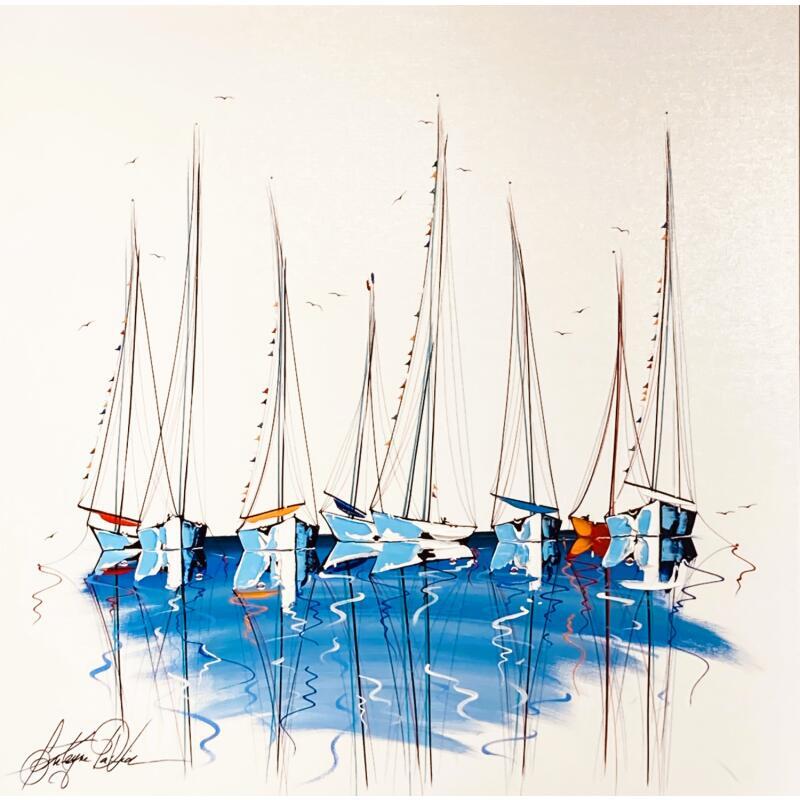 Painting Baie de Toulon by Fonteyne David | Painting Figurative Acrylic