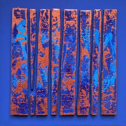 Painting Bc9 street bleu klein cuivre by Langeron Luc | Painting Subject matter Acrylic, Resin, Wood