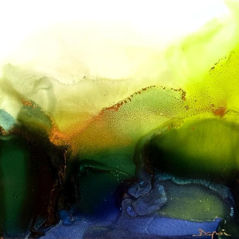 Pintura 2690 Colibri por Depaire Silvia | Pintura Abstracto Paisajes Marine Minimalista Acrílico