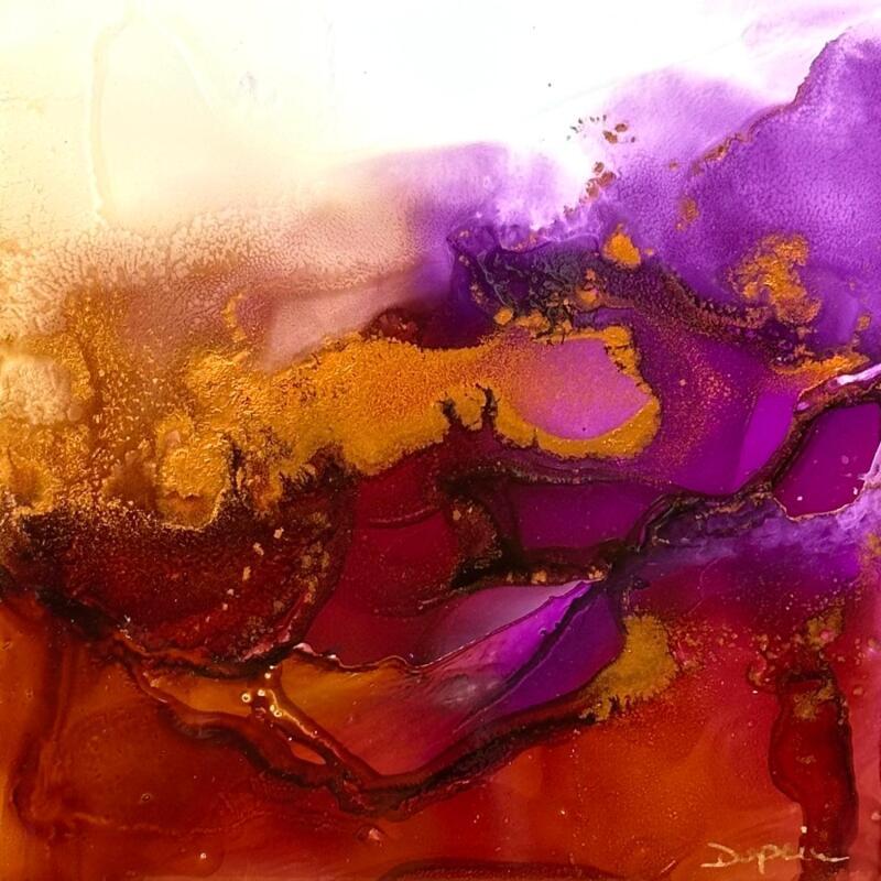 Pintura 2703 Quartz Mystique por Depaire Silvia | Pintura Abstracto Paisajes Minimalista Acrílico