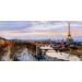 Peinture Evening Light Over Paris par Xanlar | Tableau Impressionnisme Paysages Architecture Huile