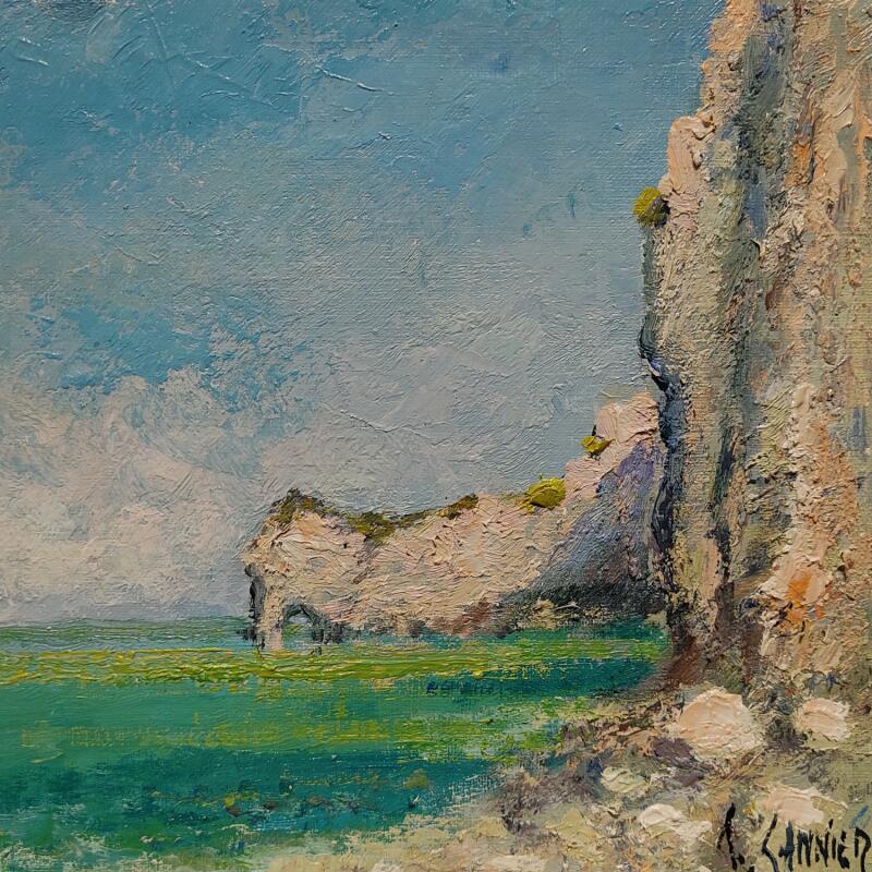 Painting La Porte d'Amont, Etretat  by Sannier Daniel | Painting Impressionism Landscapes Oil