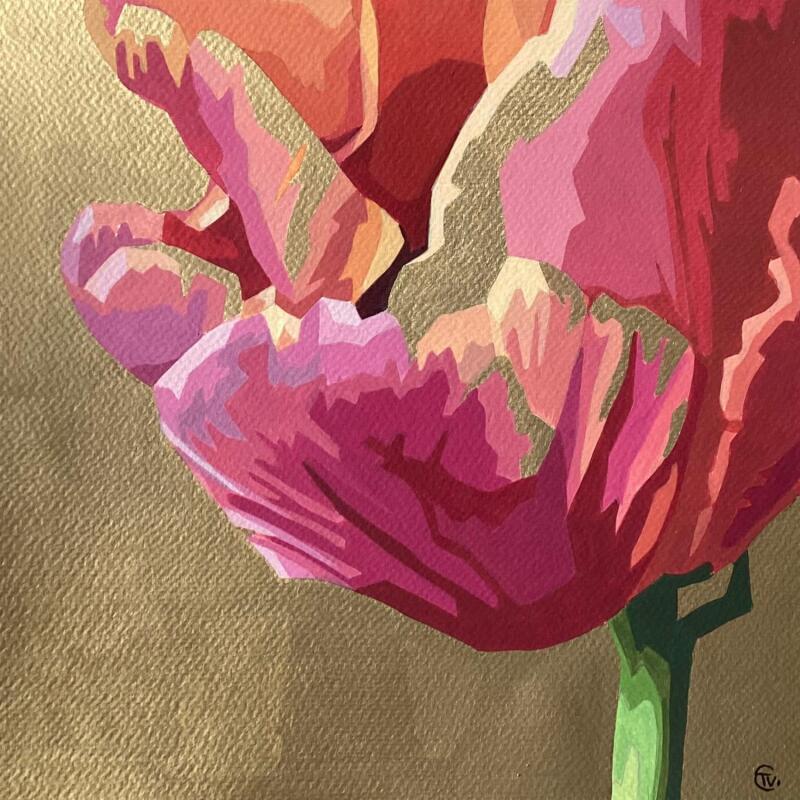 Painting Précieuse fragilité  by Colin Véronique | Painting Figurative Mode Nature Minimalist Acrylic