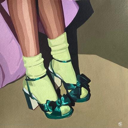 Peinture Sans hésitation ! par Colin Véronique | Tableau Figuratif Acrylique Mode, Scènes de vie, Urbain