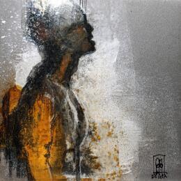 Painting In the middle of the night by De Géa Olivier  | Painting Figurative Metal Nude