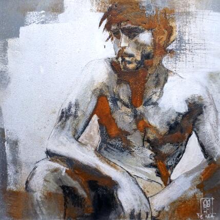 Peinture Dans l'attente par De Géa Olivier  | Tableau Figuratif Métal Nu