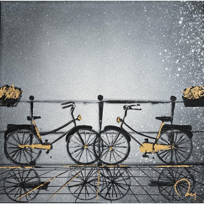 Painting Together by Rey Julien | Painting Figurative Gold leaf