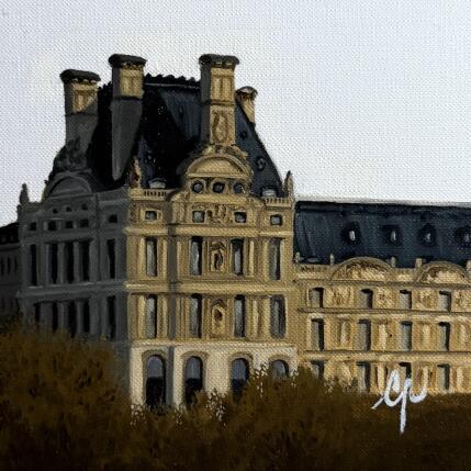 Peinture Détour au Musée par Poulain Clément | Tableau Figuratif Huile Architecture, Urbain