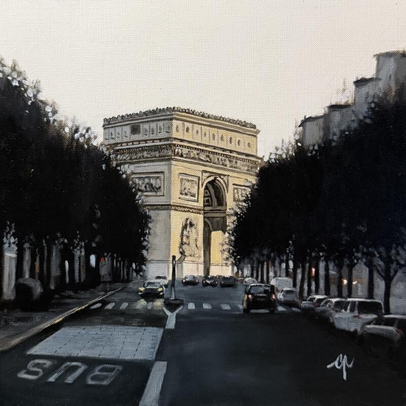 Peinture Triomphe en Vue par Poulain Clément | Tableau Figuratif Paysages Urbain Scènes de vie Huile