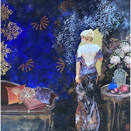 Peinture La Délicatesse par Romanelli Karine | Tableau Figuratif Acrylique, Collage