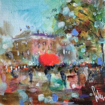 Peinture Dans le parc par Solveiga | Tableau Acrylique