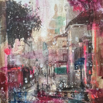 Peinture L'automne à Paris par Solveiga | Tableau Acrylique