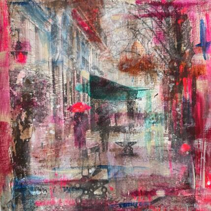 Peinture Paris on winter day par Solveiga | Tableau Acrylique