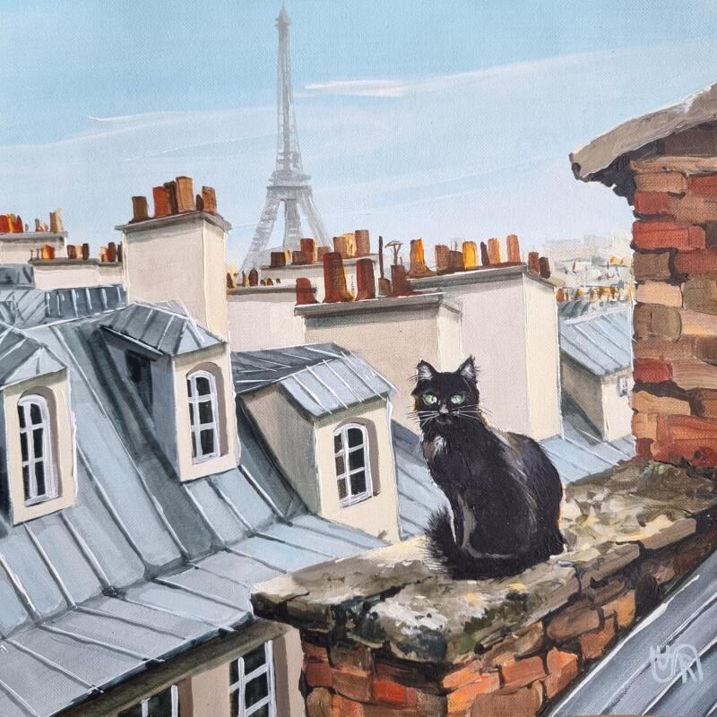 Gemälde A resident of paris von Rasa | Gemälde Figurativ Urban Acryl