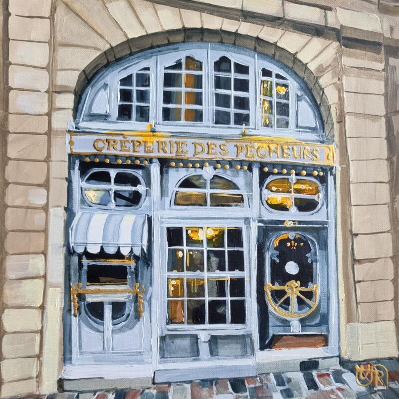 Gemälde Creperie des pecheurs von Rasa | Gemälde Figurativ Urban Acryl