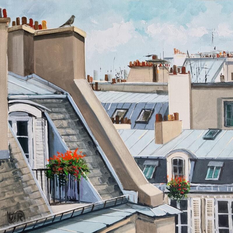 Gemälde Face of paris von Rasa | Gemälde Figurativ Urban Acryl