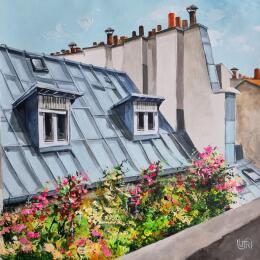 Pintura Parisian charm por Rasa | Pintura Figurativo Acrílico Urbano