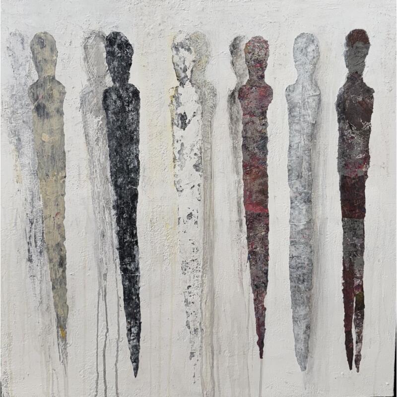 Painting L'ombre Della Sera by Rocco Sophie | Painting Raw art Acrylic Gluing Sand