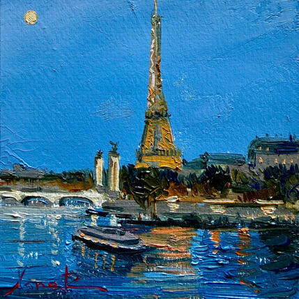 Gemälde Midnight in Paris  von Xanlar | Gemälde