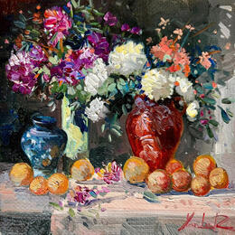 Gemälde Still Life with Blossoms  von Xanlar | Gemälde