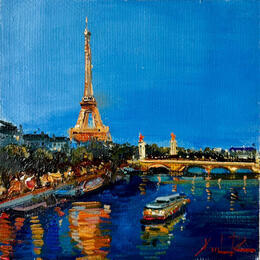 Gemälde Parisian Night  von Xanlar | Gemälde