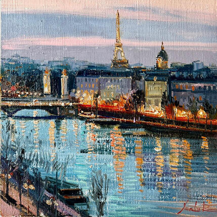 Gemälde Paris at Dusk  von Xanlar | Gemälde