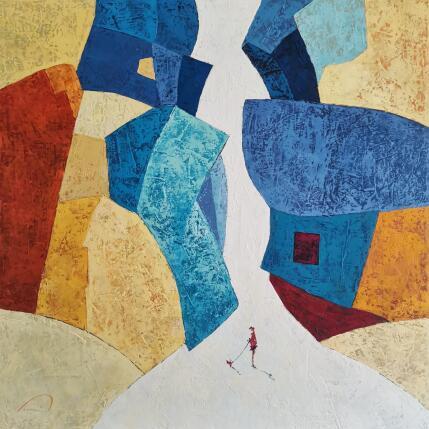 Painting BILBAO by Tomàs | Painting Abstract Oil Life style, Society, Urban