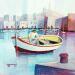 Painting  AR128 LE PÊCHEUR AUX FILETS  by Burgi Roger | Painting Figurative Urban Marine Life style Acrylic