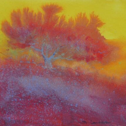Painting Un arbre orange by Langeron Stéphane | Painting