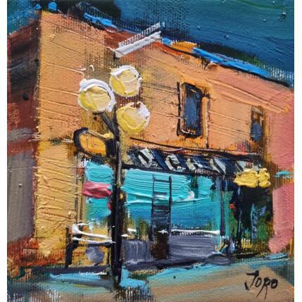 Peinture Night Street in Montreal par Joro | Tableau Figuratif Huile Urbain