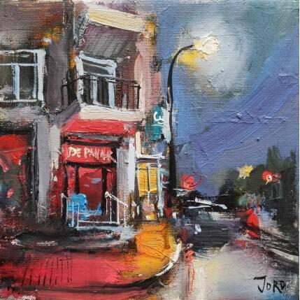 Peinture Depanneur at Night par Joro | Tableau Figuratif Huile Urbain