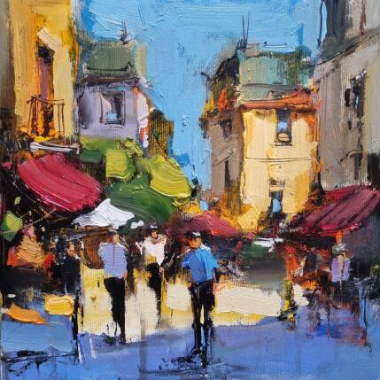 Peinture Sunny Day par Joro | Tableau Figuratif Huile Urbain