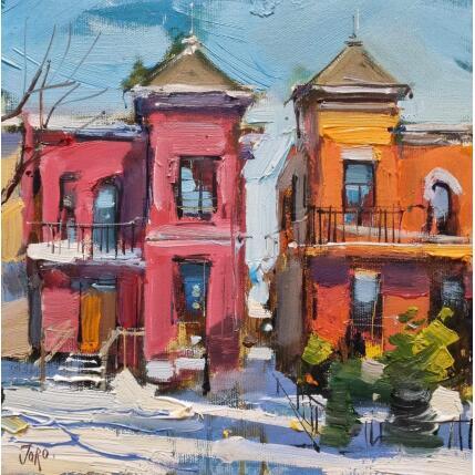 Peinture My Neighborhood par Joro | Tableau Figuratif Huile Urbain