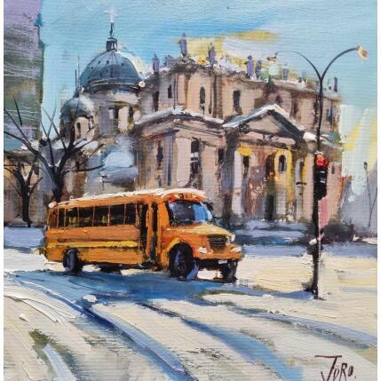 Peinture Mary Queen of the World Cathedral par Joro | Tableau Figuratif Huile Urbain