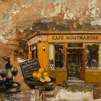 Peinture Un petit verre  par Romanelli Karine | Tableau Figuratif Acrylique, Collage Urbain