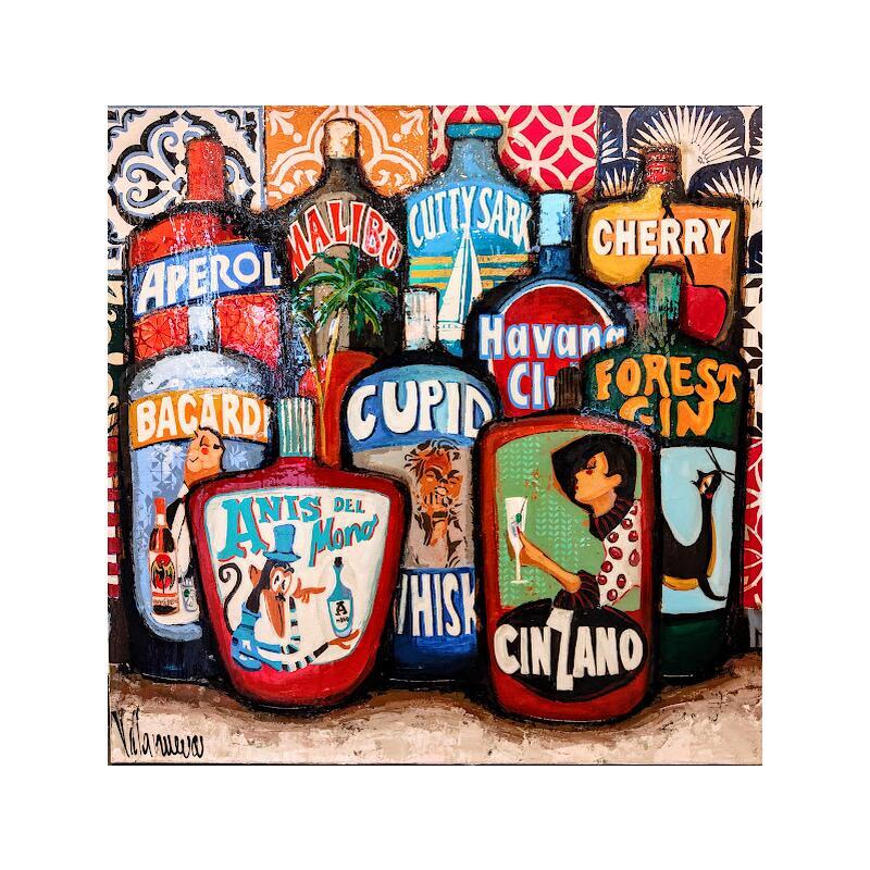 Painting Bodega llena by Villanueva Puigdelliura Natalia | Painting Figurative Still-life Oil