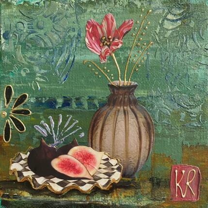 Peinture Exquises  par Romanelli Karine | Tableau Figuratif Acrylique, Collage Natures mortes