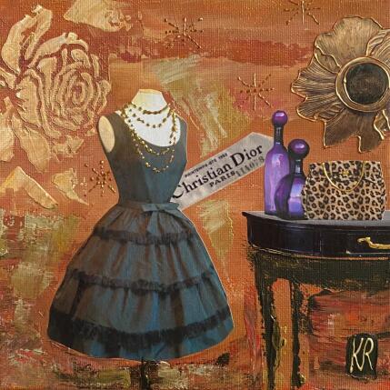 Peinture J’adore Dior  par Romanelli Karine | Tableau Figuratif Acrylique, Collage Mode