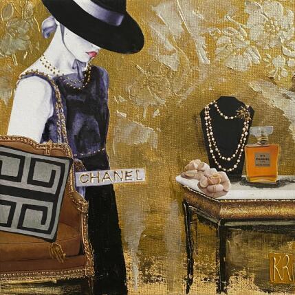 Peinture Numéro 5  par Romanelli Karine | Tableau Figuratif Acrylique, Collage Mode, Scènes de vie