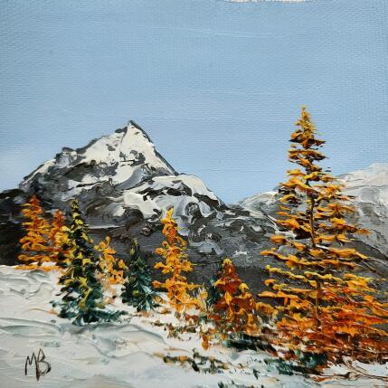 Painting Automne enneigé by Blandin Magali | Painting Figurative Oil Landscapes