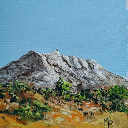 Painting Sainte Victoire ocre by Blandin Magali | Painting Figurative Oil Landscapes