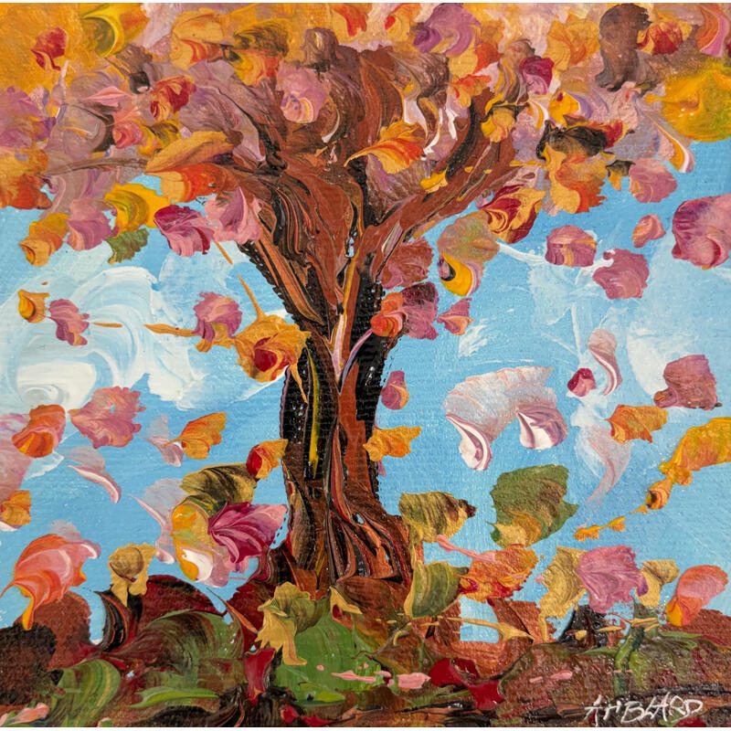 Painting Petit arbre de vie fleuri by Amblard Florence | Painting