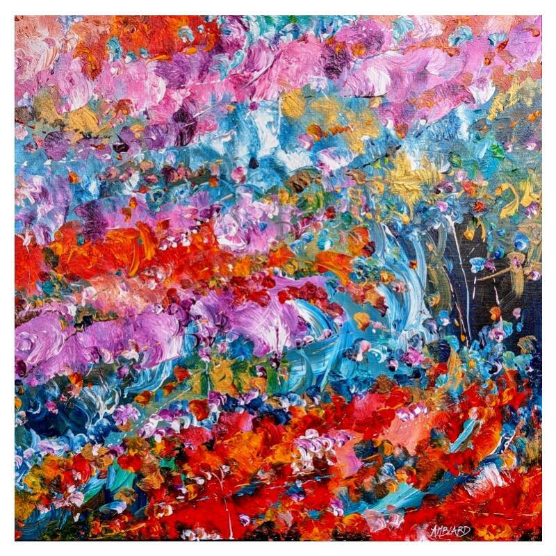 Painting Red and purple melody by Amblard Florence | Painting