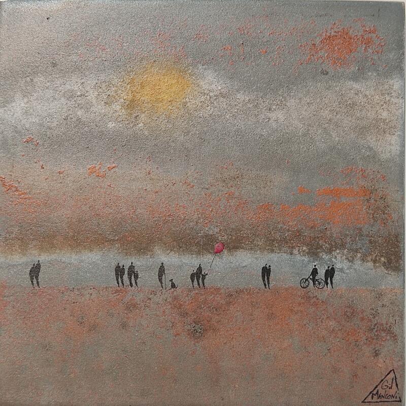 Peinture Diana par Manconi Gil | Tableau Matiérisme Paysages Métal Upcycling