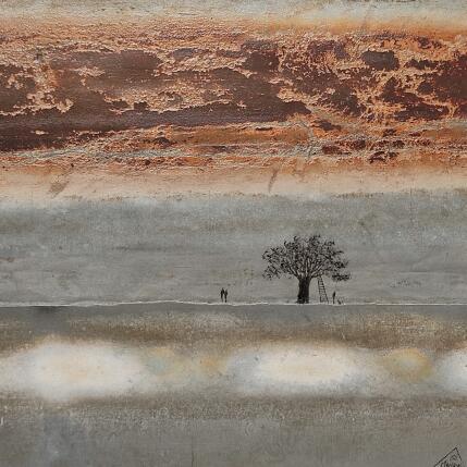 Painting Douce by Manconi Gil | Painting Subject matter Metal, Upcycling Landscapes