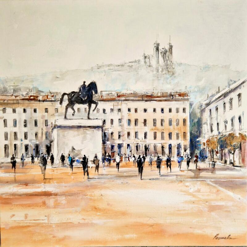 Pintura Week-end à Bellecour por Poumelin Richard | Pintura Figurativo Naturaleza Aceite Acrílico